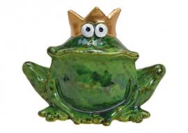 Dekoration Groda prins grön keramik (B/H/D) 17x13x10cm , hemmetshjarta.se