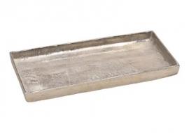 Dekorativ Bricka Metall Silver (B/H/D) 31x2x14cm , hemmetshjarta.se