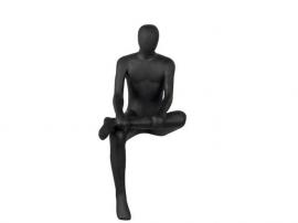 Dekoration Figur, sittande man, svart D23 H43 cm , hemmetshjarta.se