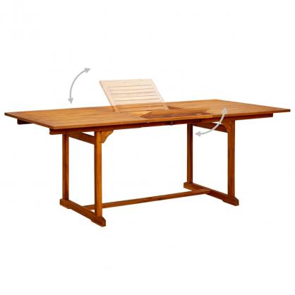 Matbord fr trdgrd utdragbart (150-200)x100x75 cm massivt akaciatr , hemmetshjarta.se