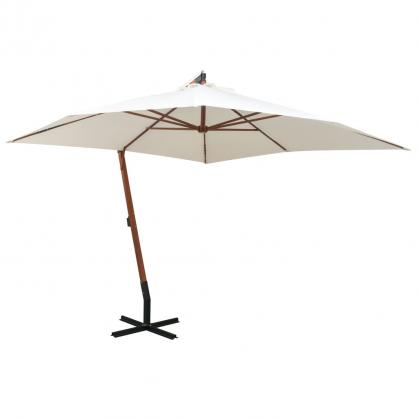 Frihngande parasoll med trstng 300x300 cm vit , hemmetshjarta.se