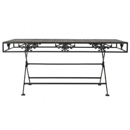 Hopfllbart soffbord vintage stil metall 100x50x45 cm svart , hemmetshjarta.se
