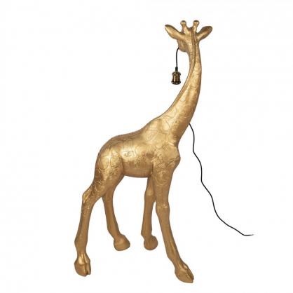 Golvlampa Giraff 119 cm Guldfrgad Polyresin Stlampa , hemmetshjarta.se