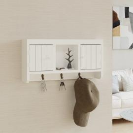Nyckelskåp vit 40x8,5x20 cm konstruerat trä och stål , hemmetshjarta.se