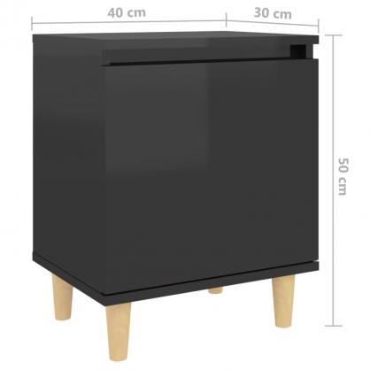 Sngbord 40x30x50 cm svart hgglans , hemmetshjarta.se