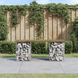 Trädgårdsbänk gabion-design 103x31x42 cm impregnerad furu , hemmetshjarta.se