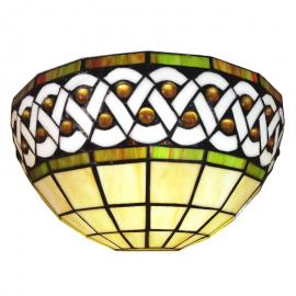 Vägglampa Tiffany 31x15x21 cm E27/Max 1x60W cream Glas Hemisphere , hemmetshjarta.se