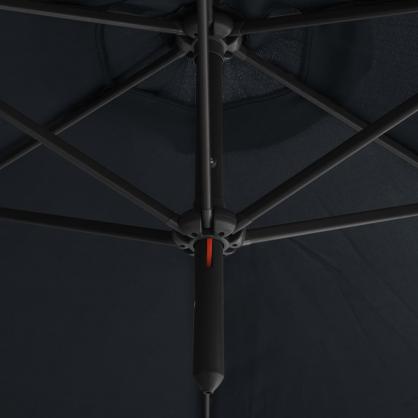 Dubbelt parasoll med stlstng antracit 600 cm , hemmetshjarta.se