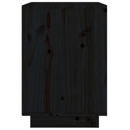 Sngbord 40x35x50 cm svart massiv furu 2 st , hemmetshjarta.se