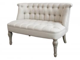 Fransk soffa i linne 2 pers. H75 / L110 / W55 cm , hemmetshjarta.se