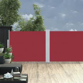 Infällbar sidomarkis för uteplats röd 140x1000 cm dubbel , hemmetshjarta.se