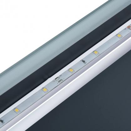 Badrumsspegel LED med touch-sensor och tidsdisplay 80x60 cm , hemmetshjarta.se