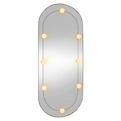 Vggspegel med LED-belysning oval 40x90 cm glas , hemmetshjarta.se