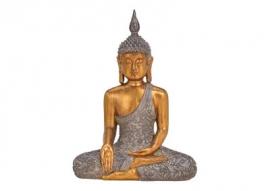 Dekoration Buddha guld polyresin (B/H/D) 23x32x12cm , hemmetshjarta.se