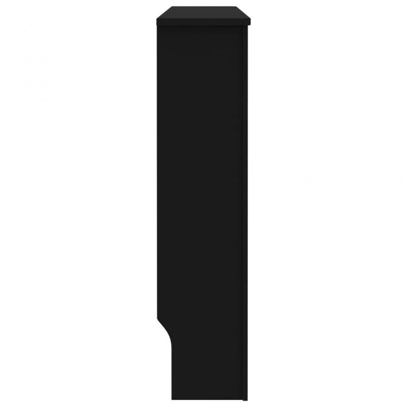 Elementskydd MDF horisontala ribbor svart 112x19x81,5 cm , hemmetshjarta.se