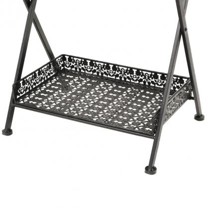 Hopfllbart bord 58x35x72 cm vintage stil metall svart , hemmetshjarta.se