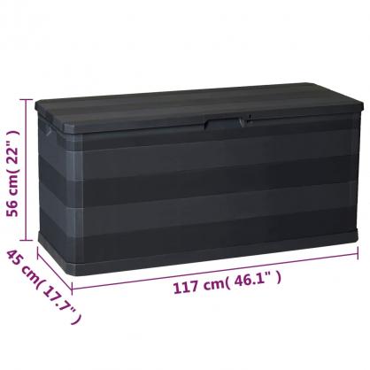 Dynbox 117x45x56 cm svart , hemmetshjarta.se