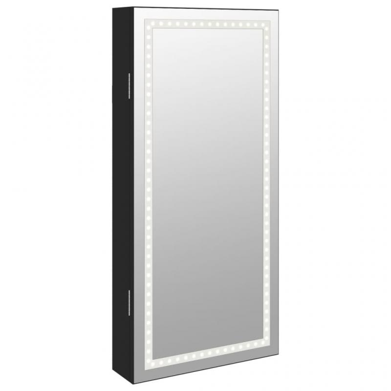 Spegelskp smycken svart 31,5x9x67 cm LED m/ls , hemmetshjarta.se