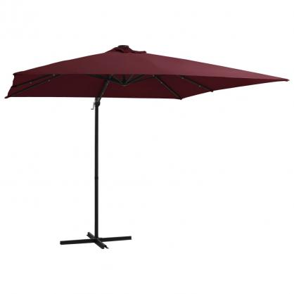 Frihngande parasoll med stng och LED vinrd 250x250 cm , hemmetshjarta.se