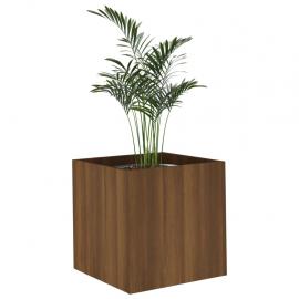 Blomlåda brun ek 40x40x40 cm konstruerat trä , hemmetshjarta.se