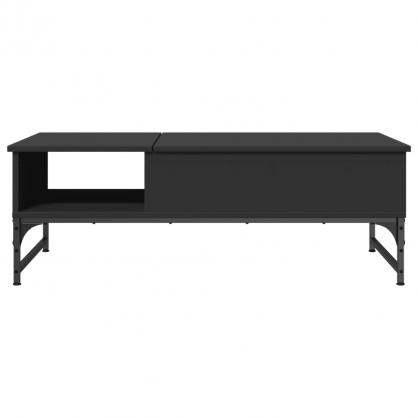 Soffbord 100x50x35 cm lyftbar svart konstruerat tr och metall , hemmetshjarta.se