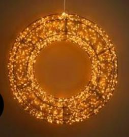 Ljuskrans Cirkel extra varmvit 1800 LED timer EL IP44 (B/H/D) 58x58x4cm , hemmetshjarta.se