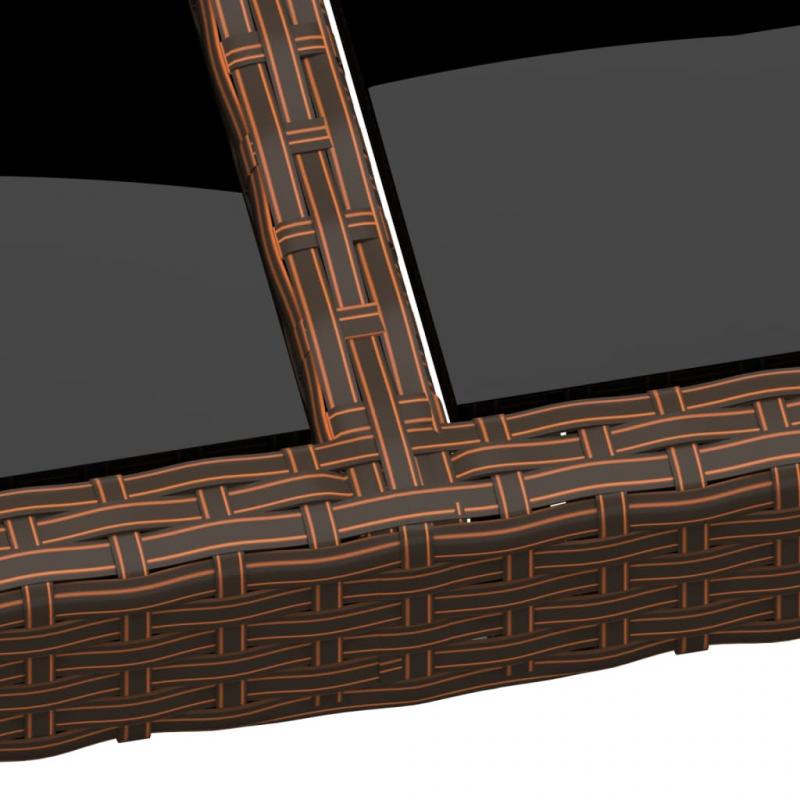 Matbord fr trdgrd 250x100x75 cm brun konstrotting , hemmetshjarta.se