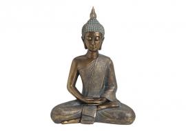 Dekoration Buddha XL guld sittande polyresin (B/H/D) 31x43x17 cm , hemmetshjarta.se