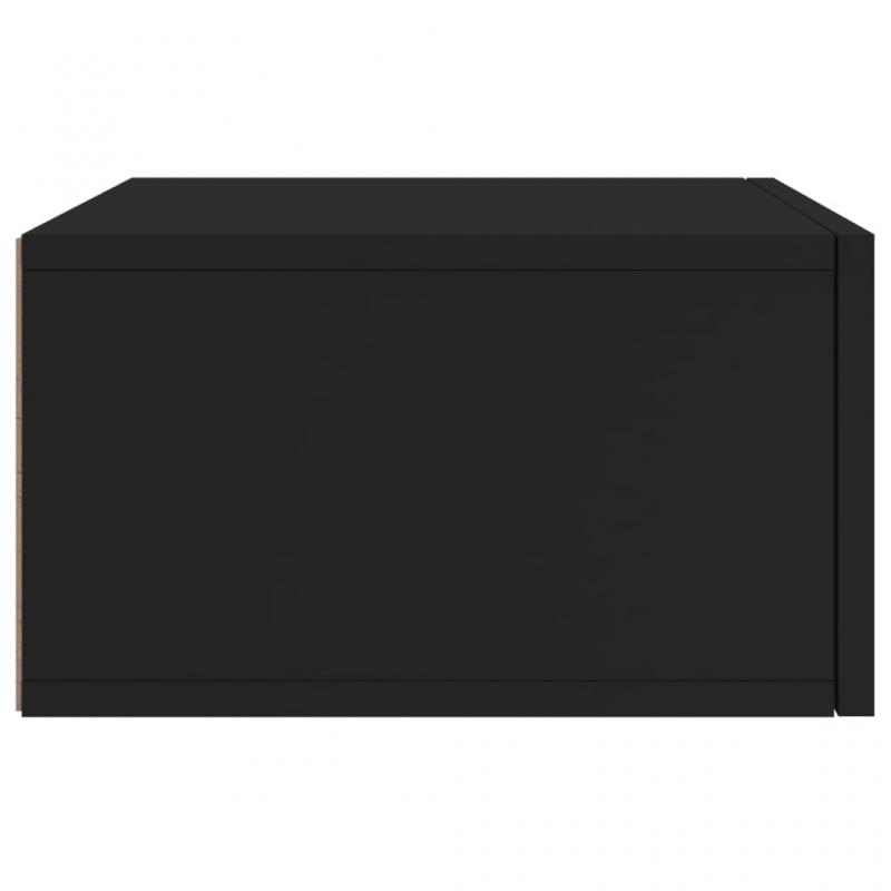 Vggmonterad sngbord svart 35x35x20 cm 2 st , hemmetshjarta.se