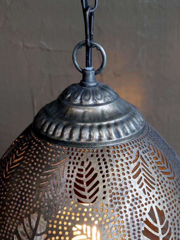 Taklampa med mnster antik brons H36/D30 cm , hemmetshjarta.se