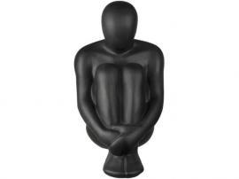 Dekoration Figur, tänkande man, svart, D61 H73 cm , hemmetshjarta.se