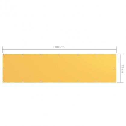 Balkongskrm gul 75x300 cm oxfordtyg , hemmetshjarta.se