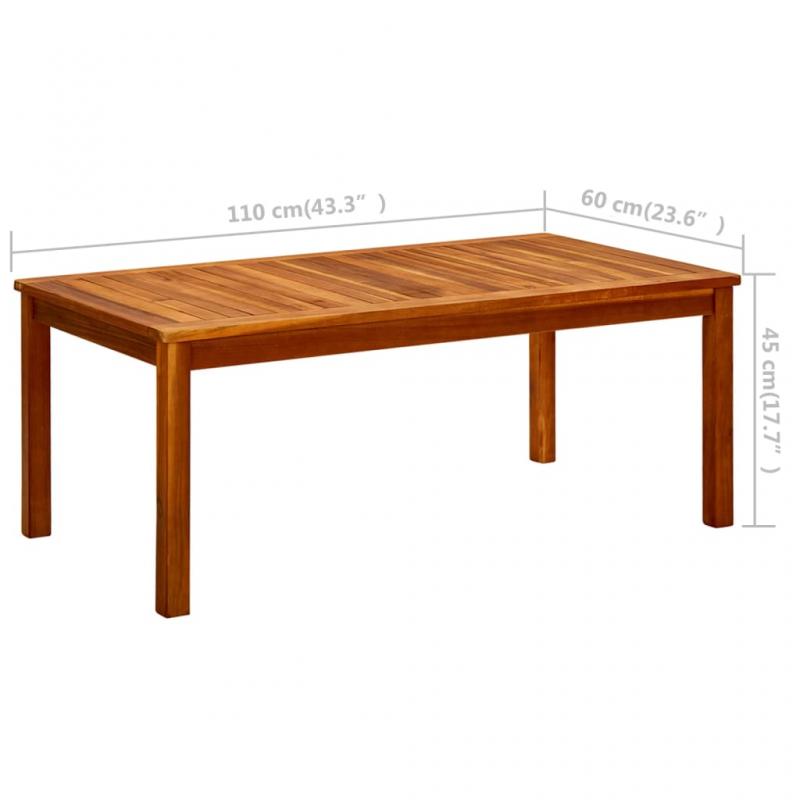 Matbord fr trdgrd 110x60x45 cm massivt akaciatr , hemmetshjarta.se