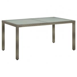 Matbord för trädgård 150x90x75 cm och konstrotting grå , hemmetshjarta.se