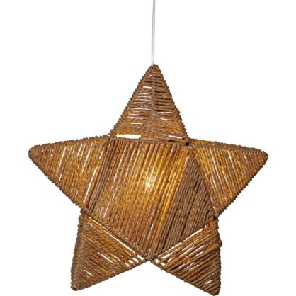 Lampa hängande Stjärna Rappe brun 45x45 , hemmetshjarta.se