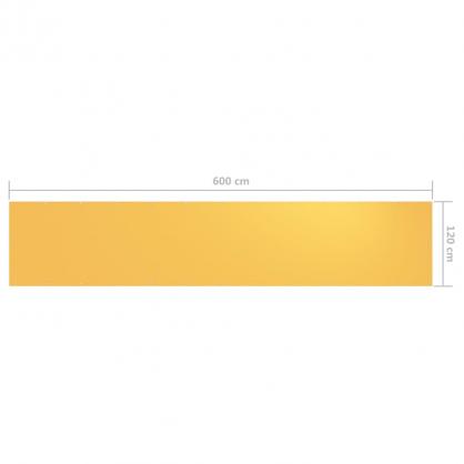 Balkongskrm gul 120x600 cm oxfordtyg , hemmetshjarta.se