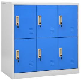 Förvaringsskåp ljusgrå och blå stål 90x45x92,5 cm , hemmetshjarta.se