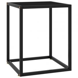 Soffbord härdat glas svart 40x40x50 cm , hemmetshjarta.se