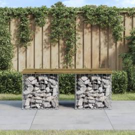 Trädgårdsbänk gabion-design 103x44x42 cm tryckimpregnerad furu , hemmetshjarta.se