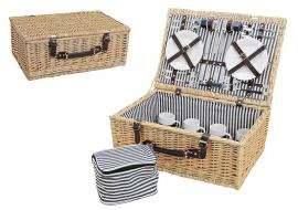 Picknickkorg för 4 personer 25 delar (B/H/D) 30x16x19cm , hemmetshjarta.se