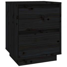 Sängbord 40x35x50 cm svart massiv furu , hemmetshjarta.se