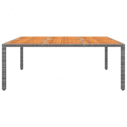 Matbord fr trdgrd 200x150x75 cm akaciatr och konstrotting gr , hemmetshjarta.se