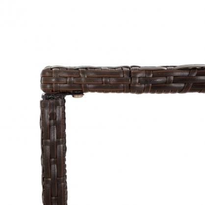 Barbord med glasskiva 110x70x110 cm brun konstrotting , hemmetshjarta.se