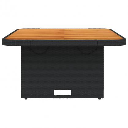 Matbord fr trdgrd 80x80x71 cm svart konstrotting och akaciatr , hemmetshjarta.se