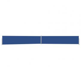 Infällbar sidomarkis för uteplats blå 140x1200 cm dubbel , hemmetshjarta.se