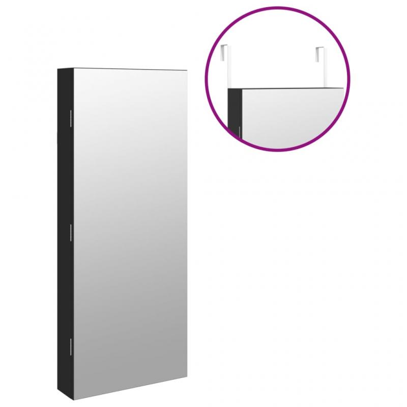 Spegelskp smycken svart 37,5x10x90 cm LED m/ls , hemmetshjarta.se