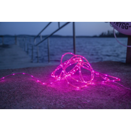 Ljusslang Batteridriven Tuby Utomhus rosa 100 ljus 500cm , hemmetshjarta.se