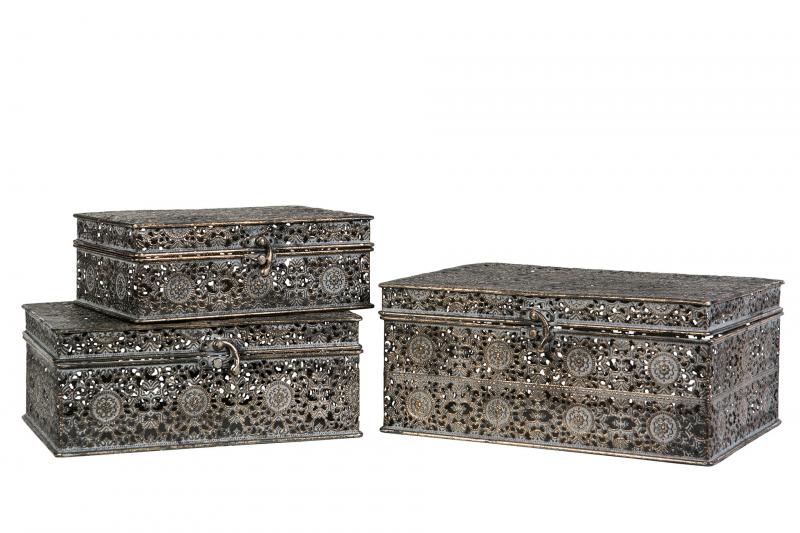 A Lot Decoration - Box/Metal G.Brun 28x22x13cm 3-pack , hemmetshjarta.se