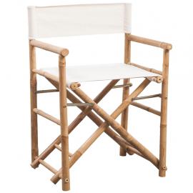 Hopfällbar regissörsstol bambu 2 st med kanvas , hemmetshjarta.se