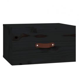 Väggmonterad sängbord svart 40x29,5x22 cm , hemmetshjarta.se